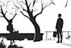 draw simple black and white illustration