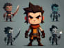 create 2d game character design and animation