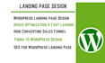 create responsive wordpress website design or landing page design elementor pro