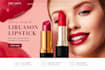 design lipstick shopify lip gloss nails cosmetics store beauty makeup website