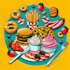 design food pop art of your foods