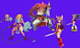 design nsfw pixel character, nsfw pixel art, sprite sheet, nsfw animation