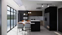 make design and renders of living room, kitchen, bedroom, bathroom, apartments