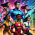 do superhero comic artwork and book