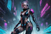 design cyberpunk and fantasy character splash art