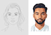 draw flat minimalist vector portrait from your photo