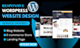 create responsive wordpress landing page, elementor landing page