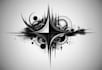 custom an abstract black tattoo design