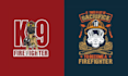 make creative animal mascot firefighter logo