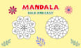 create bold and easy mandala coloring pages and book cover