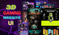 design 3d game ui website with wordpress, figma to framer page