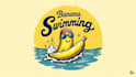 create outstanding banana swimming logo with express delivery