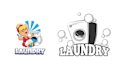 make cartoon clean laundry logo