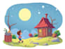 draw a digital cartoon illustration
