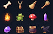 create high quality 2d game assets, props, icons, objects, and UI