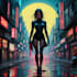 do a cyberpunk anime art