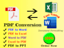 convert PDF to word or word to PDF without losing formatting