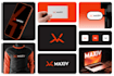 do custom minimalist logo design and full brand identity kit