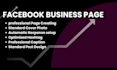 do create facebook page setup and social media setup