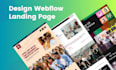 design ai website, saas website landing page with webflow