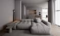 design modern scandinavian interior design with realistic 3d rendering