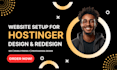 update hostinger website design, edit hostinger website design and redesign duda