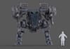 optimize 3d game robot model, scifi mech, war machine, ue5 rig, animate, uv map