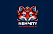 design ninja fox esports mascot logo with express delivery