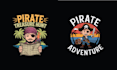 make t shirt summer skull pirates logo