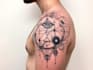 design a linear minimalist tattoo