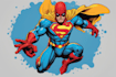 design an amazing superhero pop art