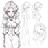 create original anime character sheet or reference for