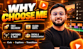 professionally edit videos with cuts, captions, transitions and overlays