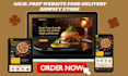 design meal prep website food delivery, sea food store restaurant shopify store