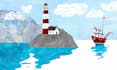 create handmade paper cut collage illustrations