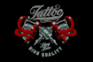 draw wonderful luxury tattoo studio logo