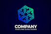 draw modern technology security and software logo