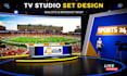 design 3d event stage, concert stage and TV studio set design