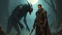 draw scary horror creature and fantasy character concept art