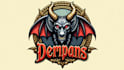 do make a demon head with bat wings in mascot logo style