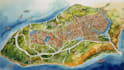watercolor map illustration just for you