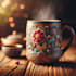 create a custom coffee mug design illustration