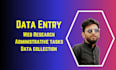 help you with data entry, web research, copy paste and convert to excel,b2b, pdf