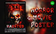 create a professional horror movie poster design