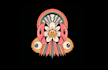 make psychedelic, stoner rock, trippy art style logo