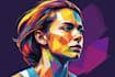 draw wpap pop art sport potrait