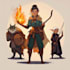 create dnd fantasy character design in rpg cartoon style
