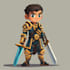 make 2d game assets, pixel character sprite sheet