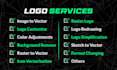 vectorize logo and make high resolution files within 2 hours