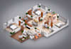 do isometric 3d floor plan, interior and exterior design